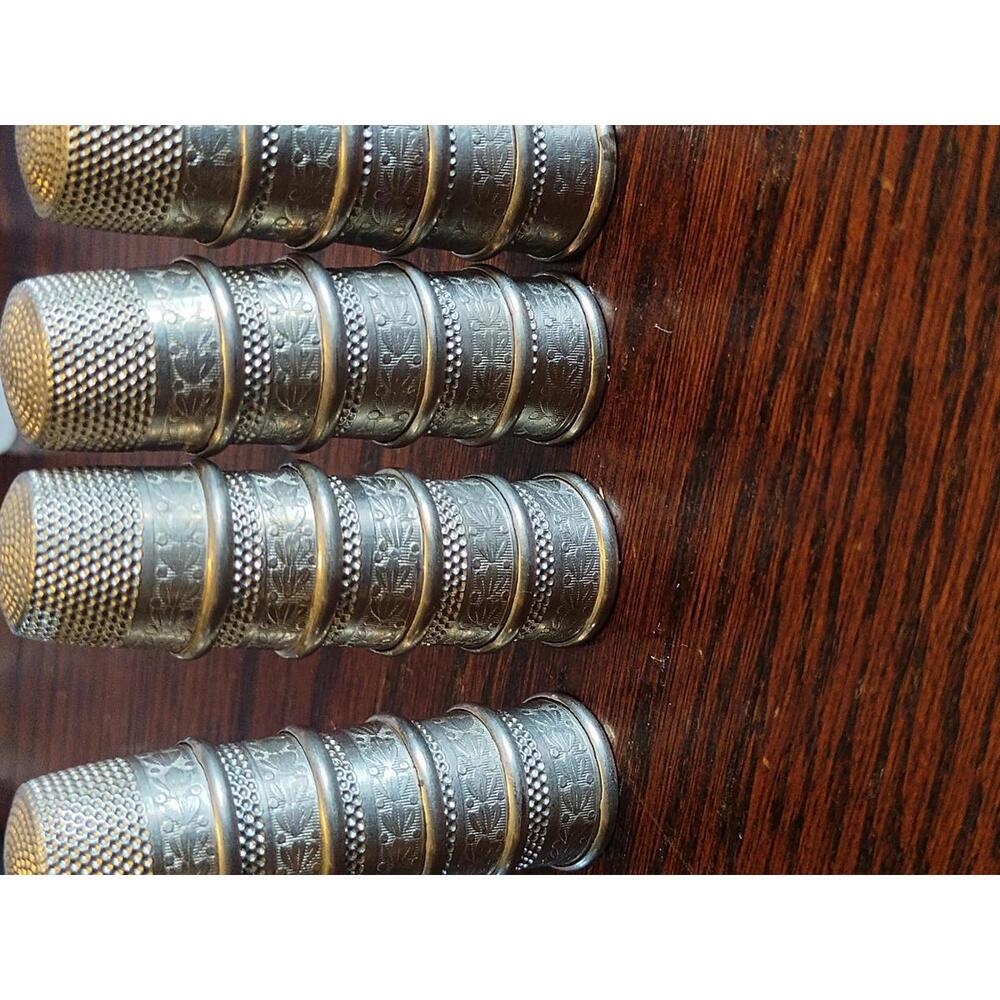 SBC Simon‎ Brothers Co Nickel Silver Sewing Thimble floral  Design lot of 32